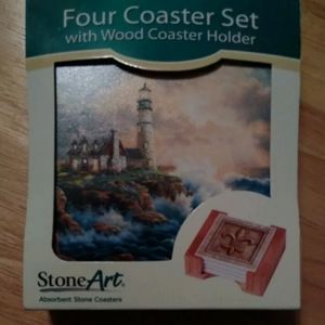 StoneArt Coaster Set - Lighthouse design